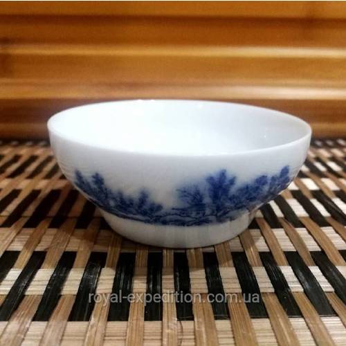 Фарфоровая пиала для чая с синим рисунком (140071), рис. 0