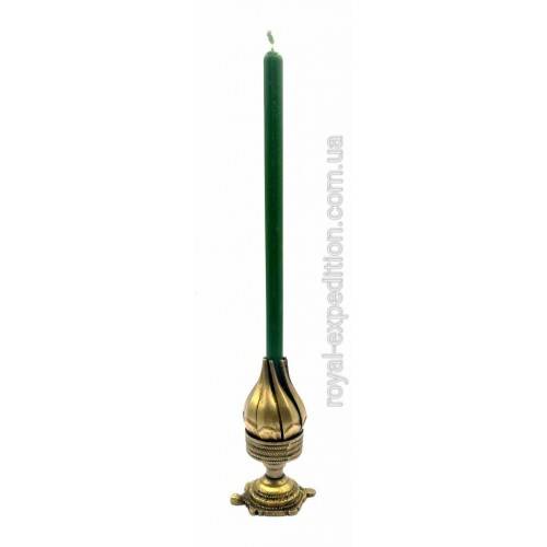 Зелена свічка з натурального бджолиного воску 1 см/20 см (031028), рис. 3