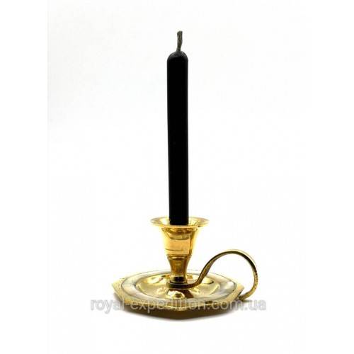 Чорна свічка з додаванням смоли сомалійського ладану 1 см/10 см (031049), рис. 2