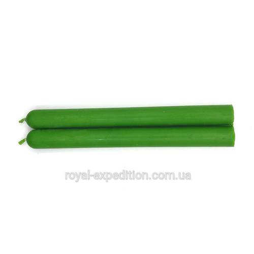 Зелена свічка з натурального бджолиного воску 2 см/20 см (031054), рис. 2