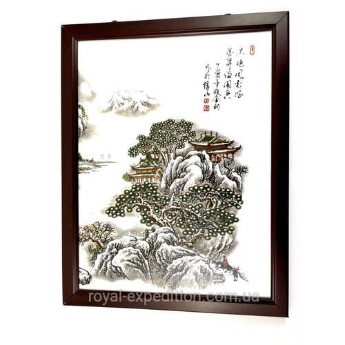 Китайская керамическая картина (пара) (110010), рис. 0