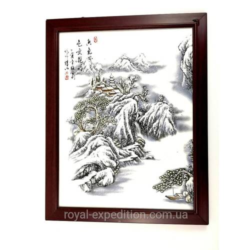 Китайская керамическая картина (пара) (110015), рис. 0